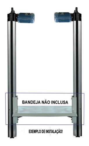 Elevador De Carga Rossi 4,50mt 80kgs Fast 220v Restaurante