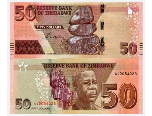 Zimbabwe - 50 Dólares - Año 2020