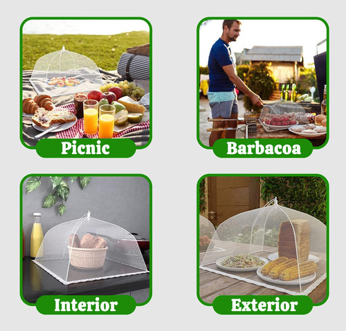3 Pcs 43*43*20cm Cubierta De Mosca Para Comida Para Hogar