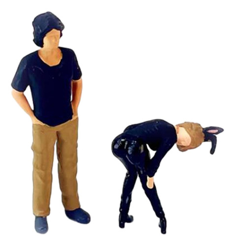 2x Figura Diorama Diseño Miniatura Personaje Bailarina Para