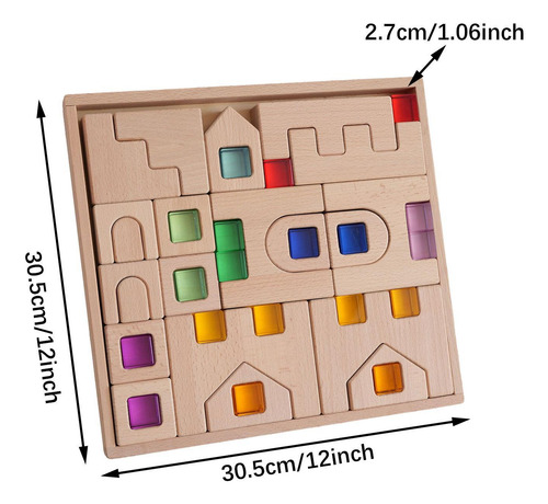 Bloques De Construcción De Madera, Juego De Bloques De