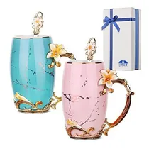 Comprar Btat- Tazas De Café Elegantes Con Cuchara, 12 Onzas, Juego D