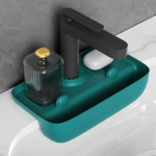 2pcs Fregadero Cocina Escurridor Grifo Organizadores Lavabo
