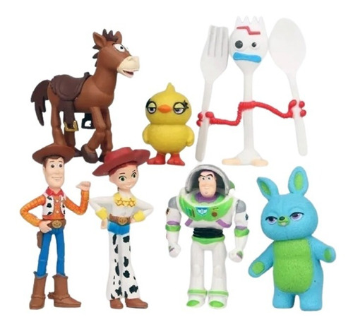 Kit  Bonecos Toy Story Buzz, Woody E Etc- 7 Peças 