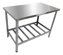 Comprar Mesa Serviço Bancada P\u002F Confeitaria Reforçada 120x70 Inox