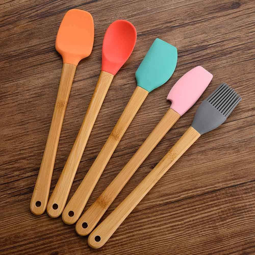 Mini Espátula De Silicona Set Jar Cuchara Espátula Utensilio