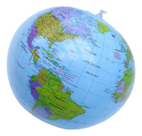 Ks Globo Terráqueo Inflable De 40 Cm, Mapa De Globo, Pelota
