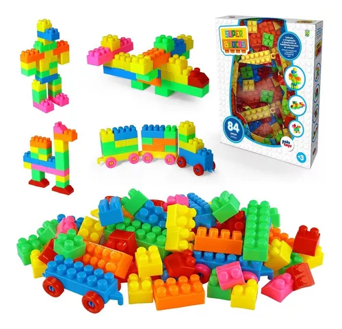 Brinquedo Educativo Blocos De Montar 500 Peças Pedagógicos Didático  Infantil - Carrefour - Carrefour