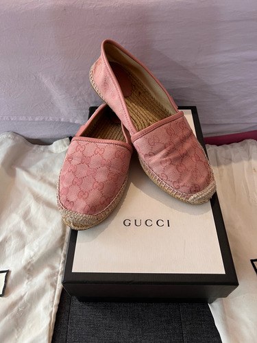 Alpargatas Gucci Rosas 39.5 (Usado)