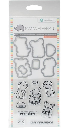 Sc Mama Elephant Stamp & Die Set   X  -puppy Play...