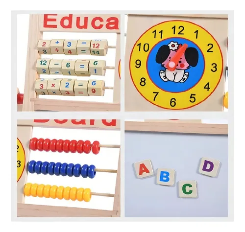 Pizarra Magnética Doble Para Niños Educativa C/ Accesorios