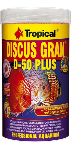 Alimento Para Pez Disco Tropical Discus Gran D-50 Plus 110 G