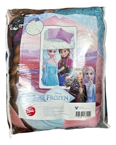 Acolchado 1 1/2 Plaza Frozen Magia Y Calidez En Tu Cama Acolchado Frozen