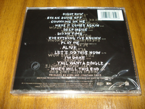 Cd Korn / Take A Look In The Mirror (nuevo Y Sellad) Europeo