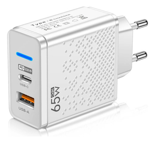 Cargador Universal Carga Rapida 65w Usb C Quick Charge Usb A