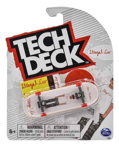 Tech Deck Finger Skate Dedos Baker For Life Zach Patineta