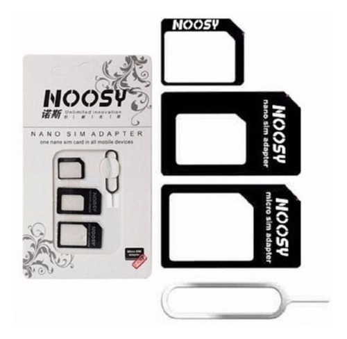 Pack De Adaptadores Noosy Simcard 3 En 1 Nano Micro + Llave