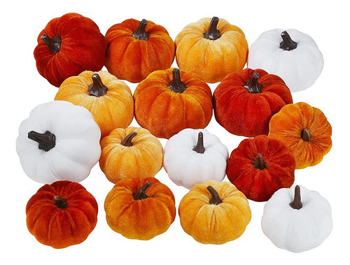 Traje De Calabaza Artificial 16pcs De Terciopelo Multicolor