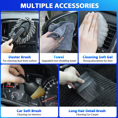 Kit De Limpieza De Coche Thinkwork Para Aspiradora De Coche,