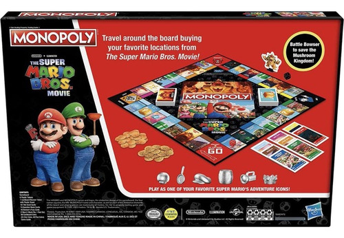 Monopoly Súper Mario Bros Original Toys Kids Juego De Mesa