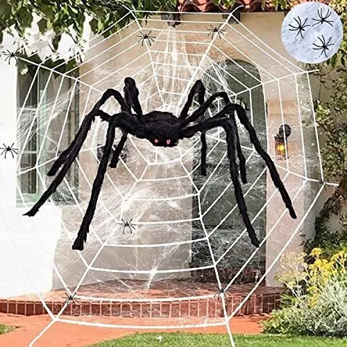 Juego De Telarañas Para Decoración De Halloween, 20 Pulgad