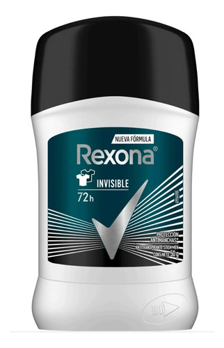Desodorante Rexona Barra Men Invisible 72h Antitranspirante