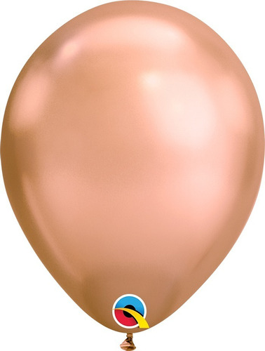 Balões De Látex Chrome Rose Gold 11 Pol 28cm Qualatex 5 Unid