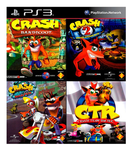 Crash Bandicoot 1, 2, 3 + Ctr Crash Team Racing Ps3 Español