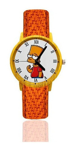 Reloj Bart Simpson Estilo Madera Tureloj