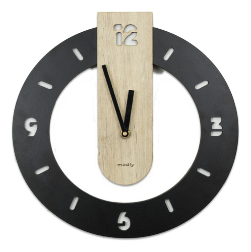 Reloj Madera De Pared - Poppy - 45cm X 45cm