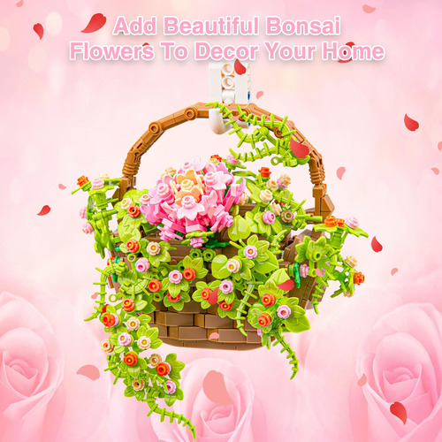 Juego De Construcción De Ramo De Flores Con Luz Led