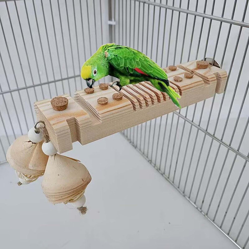 Juguete De Corcho Para Masticar Pájaros De Madera, Juguete