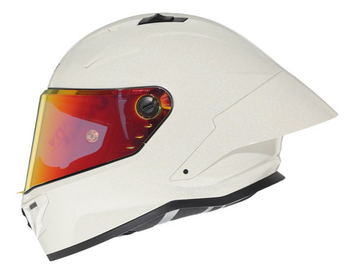 Casco Certificado Moto Ece 2206 Integral Xtrong Blanco Perla Blanco Holográfico Xxl