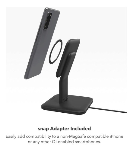 Carregador Sem Fio Mophie Snap+ Stand 15w Magsafe Preto