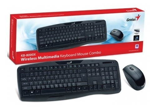 Teclado + Mouse Inalambrico Genius 8000x Kit - Factura A / B