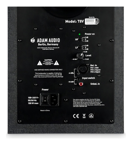 Monitor de estudio Adam T T8V 220V 90W color negro