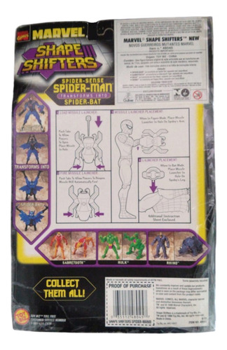 Spider-man Shape Shifters Toy Biz Gulliver 1999