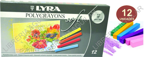 Tiza Pastel X12 Polycrayons Lyra Cuadradas Compactas