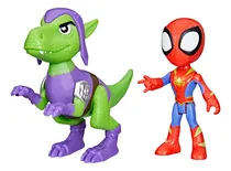 Comprar Set De Figuras Spidey Y Goblin Raptor, Juguetes Dino-webs