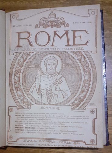 Lote Revistas Encuadernadas Rome Y Jerusalem En Francés  