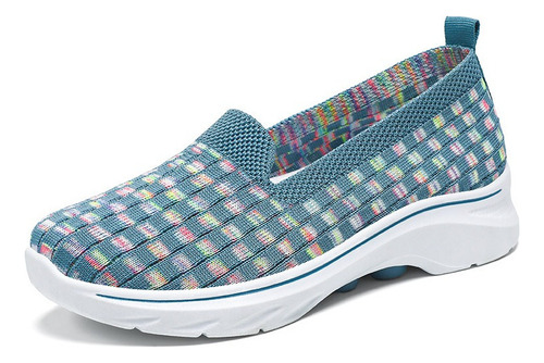 Tenis Dama A Cuadros Zapatos Para Mujer Malla Transpirable
