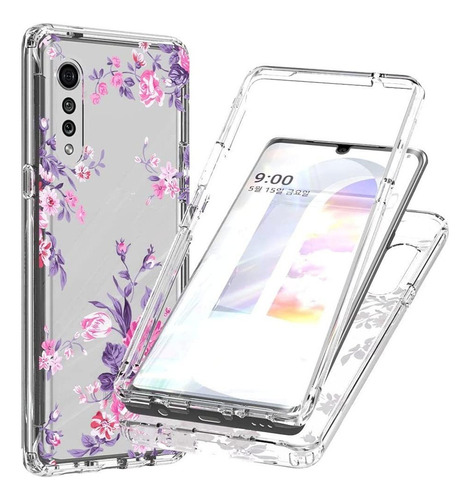 Para LG Case Velvet Floral Flower Mujeres Niñas Cl2996