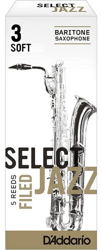 Rico Select Jazz - Cañas De Saxofón Barítono (dureza 3, 5 Un