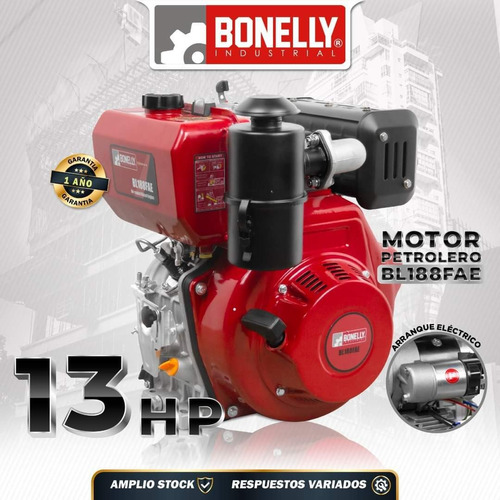 Motor Diésel / 13 Hp/ Encendido Eléctrico Y Manual/ Bonelly 