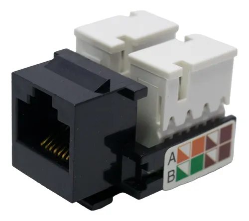 2 Conectores Rj45 Hembra Cat5 A Y B Panel Chasis Autocrimp