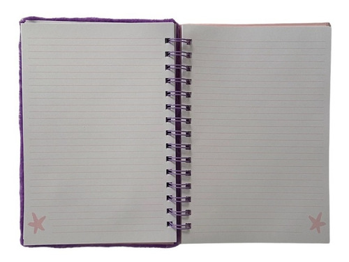 Libreta Cuaderno Peluche Unicornio De Rayas Pasta Dura