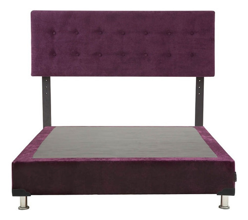 Cabecera Queen Size Dicasa Bilbao Morado+ Box Dicasa Velvet Color Violeta