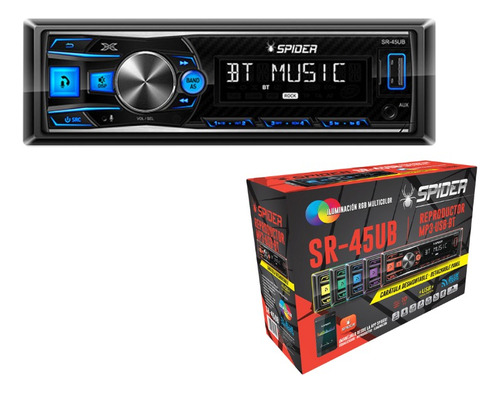 Autoestereo Sr-45ur Bluetooth Usb Sd Caratula Desmontable