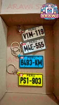 Comprar Llaveros De Placas Auto 3d Personalizadas Blanco