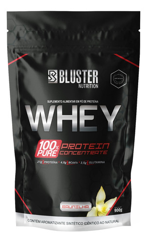 Whey Protein 100% Pure Refil 900g Bluster Baunilha Barato!